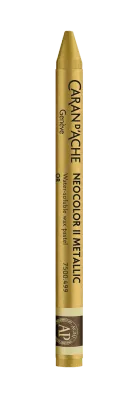 Caran D'Ache Classic Neocolor II Water Soluble Metallic Pastels Gold Color