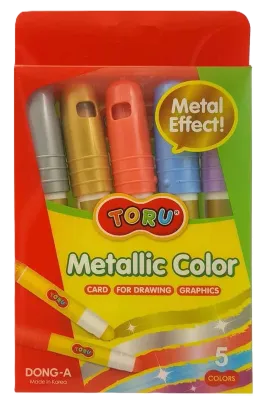 Dong-A  Toru Metallic 5 Color Crayon Set