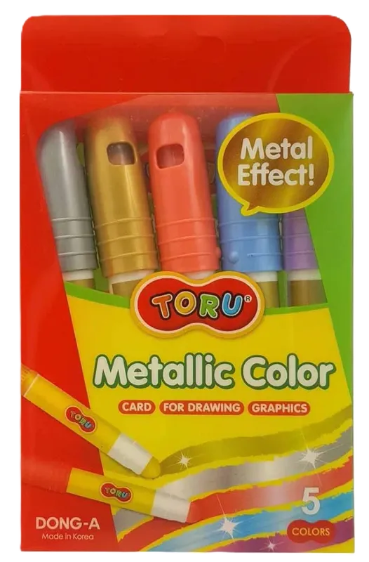 Dong-A  Toru Metallic 5 Color Crayon Set