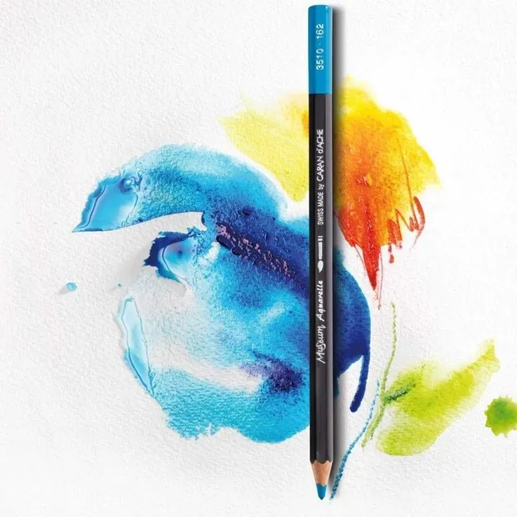 Caran D'Ache Museum Aquarelle Pencils – 76 Colors | Professional Water-Soluble Artist Pencils | Ultra-Fine Watercolor in Pencil Form