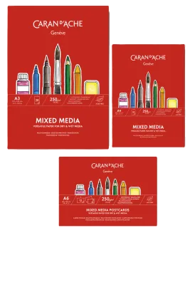 Caran D'Ache Mixed Media Postcards And Book