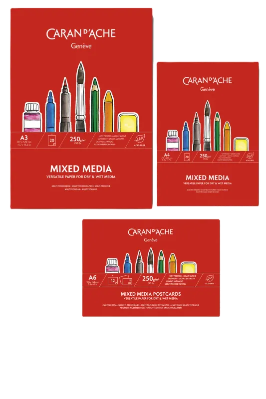 Caran D'Ache Mixed Media Postcards And Book