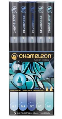 Chameleon Alcohol Marker Blue Tones Set