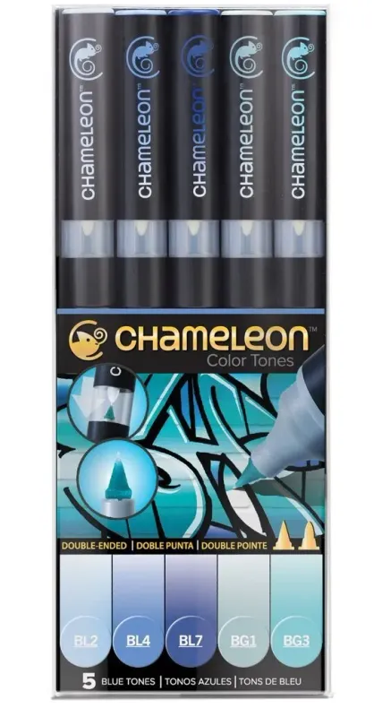 Chameleon Alcohol Marker Blue Tones Set