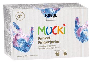 MUCKI Gleaming Finger Paint Set 6 x 150 ml 