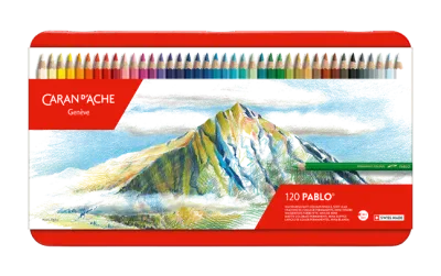 Caran D'Ache Pablo Color Pencils 120 Shades Metal Box
