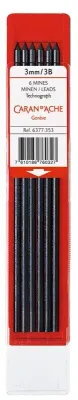 Caran D'Ache Technograph 3mm 3B Graphite Leads