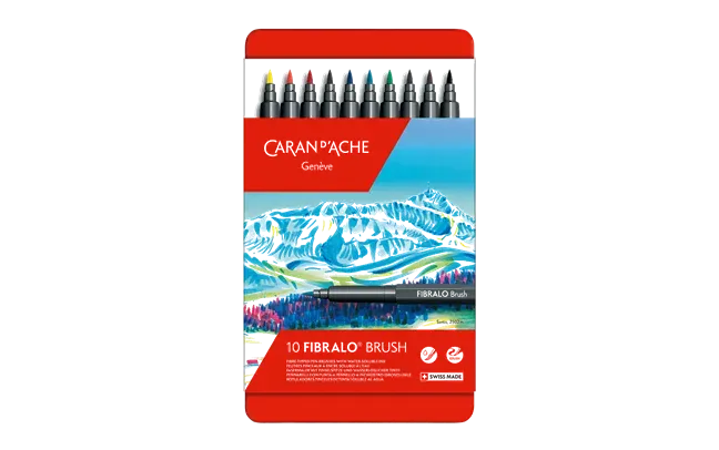 Caran D'Ache Fibralo Water soluble  Brush Pens Sets