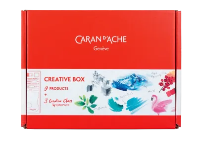 Caran d’Ache Creative Box: 9 Art Essentials with 3 Online Classes for Creative Exploration
