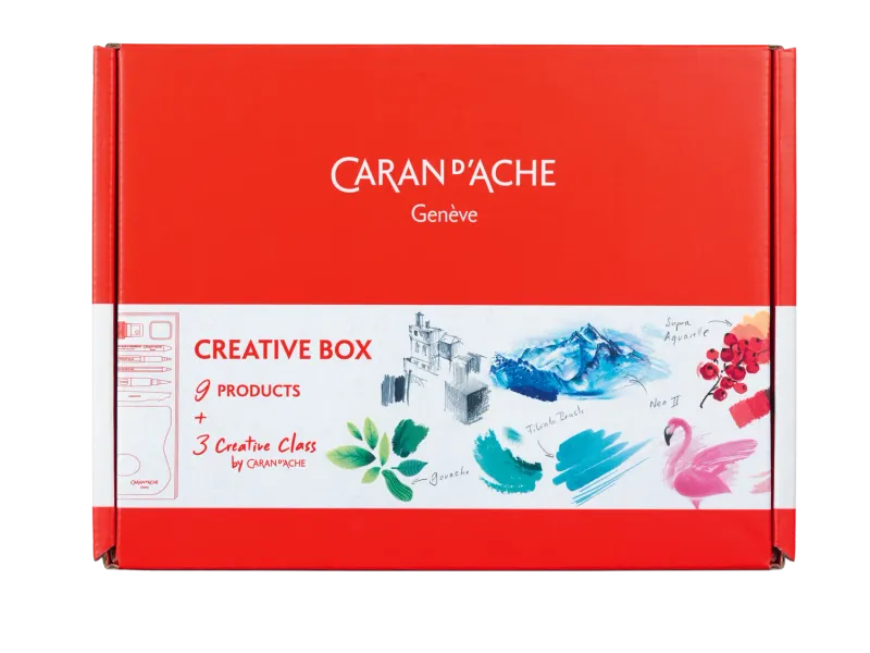 Caran d’Ache Creative Box: 9 Art Essentials with 3 Online Classes for Creative Exploration