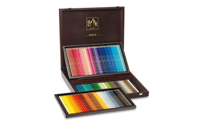 Caran D'Ache Pablo Colour Pencils 120 Shades Wooden Box