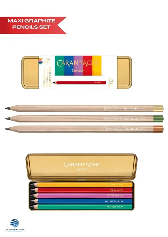 Caran D'Ache Maxi Graphite Pencils Set