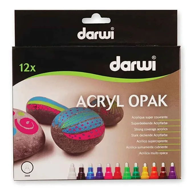 Darwi Acryl Opak Maker  3mm Set of 12-3ml