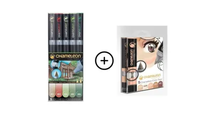 Chameleon 5 Pen Nature Tones with 5 Pen Skin Tops