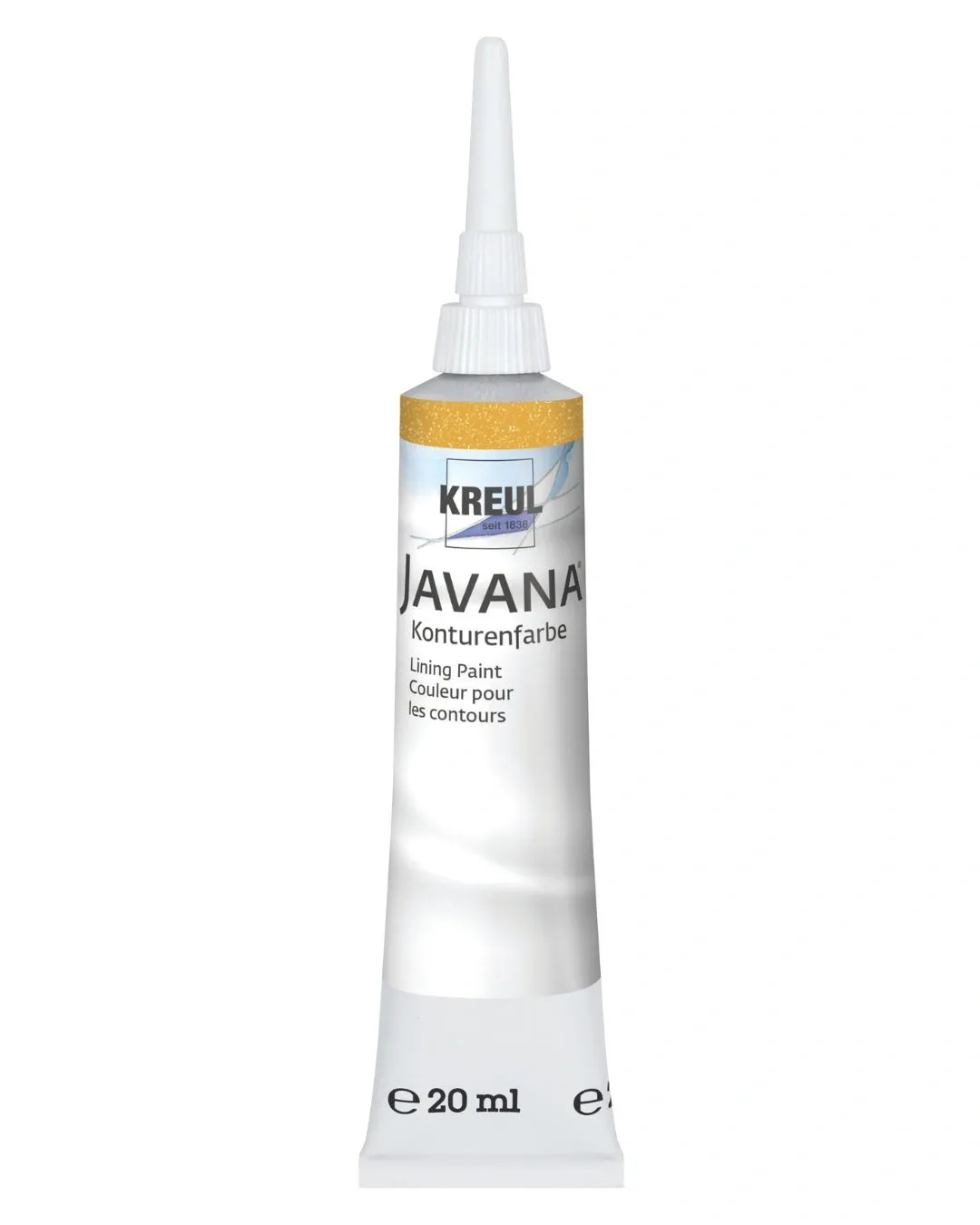 KREUL Javana Pearly Gold Outlining Paint 20 ml tube with fine tip
