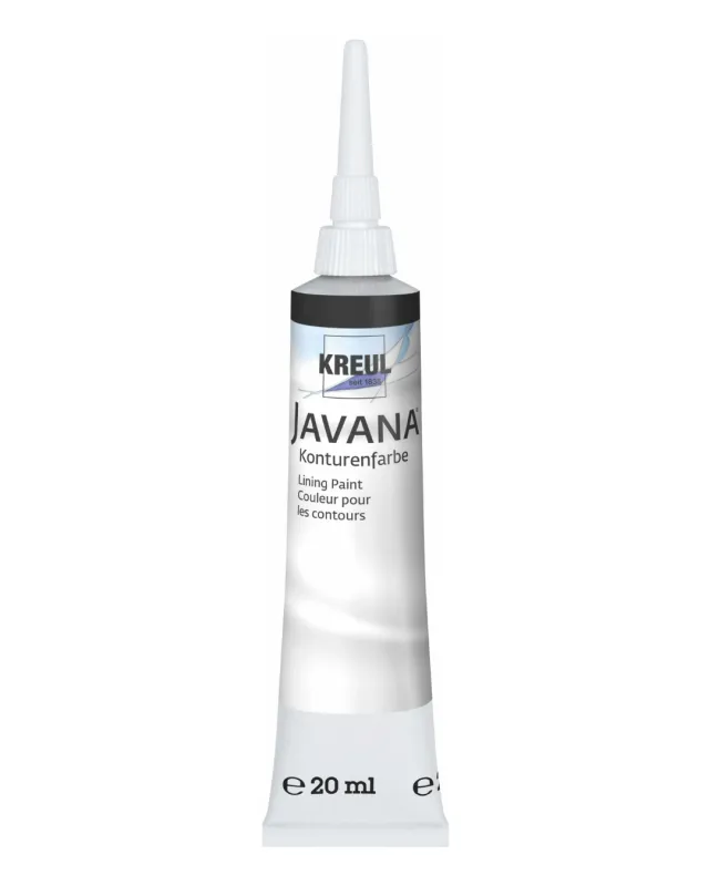 “KREUL Javana Outlining Paint 20 ml tube with fine tip for silk and textile contouring”
