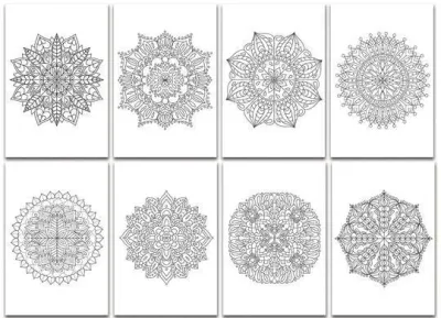 Chameleon Mini Mandalas Coloring Cards