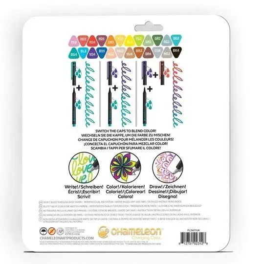 Chameleon Fineliners 24 pack Bold Colors