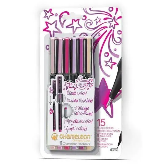 Chameleon Fineliners 6 pack Floral Colors