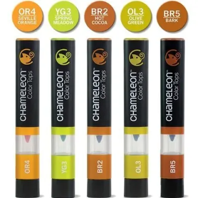 Chameleon Color Tops Earth Tones 5 Pen Set