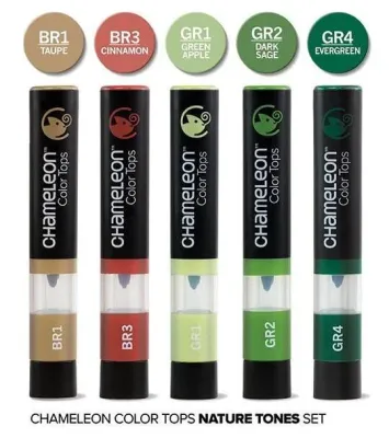 Chameleon Color Tops Nature Tones 5 Pen Set