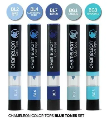 Chameleon Color Tops Blue Tones 5 Pen Set