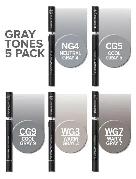 Chameleon 5 Pen Gray Tones Set