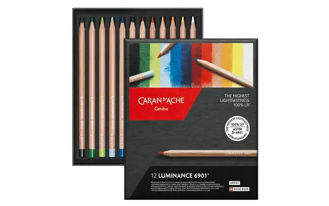 Caran d’Ache Luminance 6901 Set of 12 – Premium Artist Colour Pencils