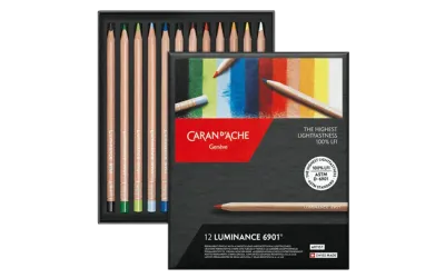 Caran d’Ache Luminance 6901 Set of 12 – Premium Artist Colour Pencils