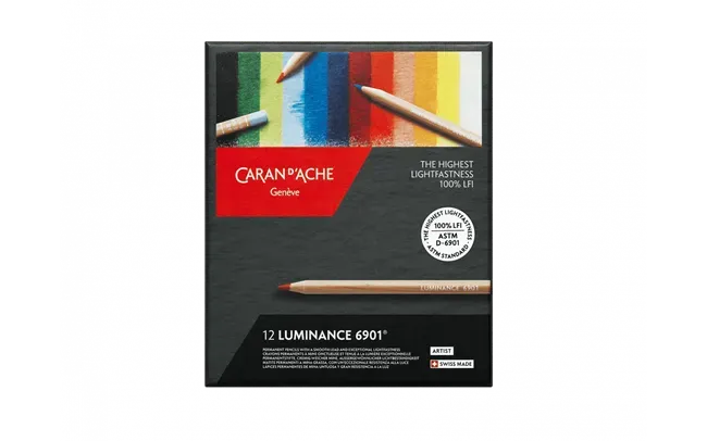 Caran d’Ache Luminance 6901 Set of 12 – Premium Artist Colour Pencils