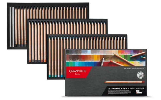 Caran d’Ache Luminance 6901 Set of 76 – Best Artist Colour Pencils