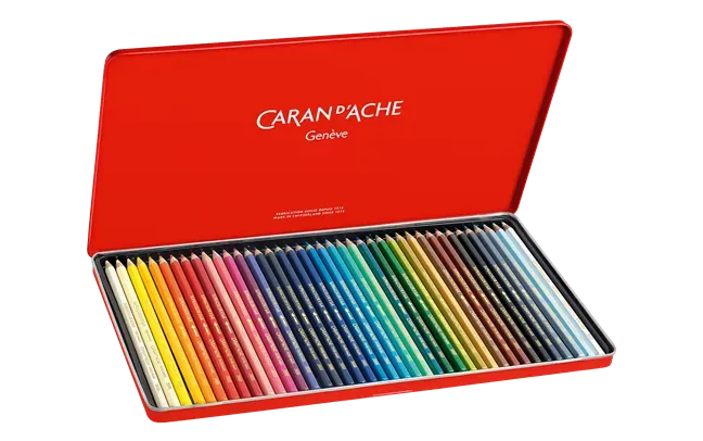 Caran D'Ache Supracolor Pencils Metal Box 40 Shades