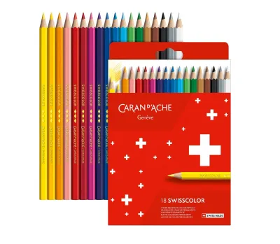 Caran D'Ache Swisscolor Permenant Color Pencil 18 Shades
