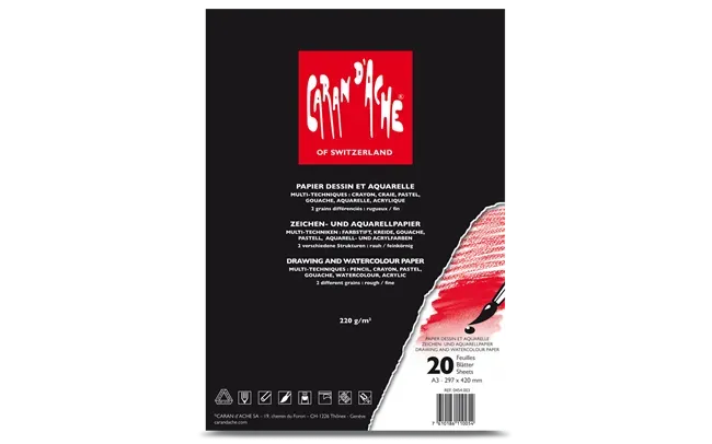 Caran D'Ache Drawing Pad Studio Quality 220 Gsm 20 Sheet