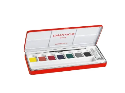 Caran D'Ache Gouache Studio Metal Box 8 Colour Tablets