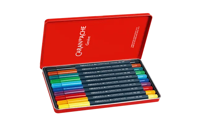 Caran D'Ache Fibralo Water soluble  Brush Pens Sets