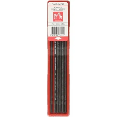 Caran D'Ache Technograph 3mm 6B Graphite Leads
