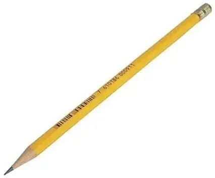 Caran D'Ache Yellow Graphite Pencil Fsc with Eraser