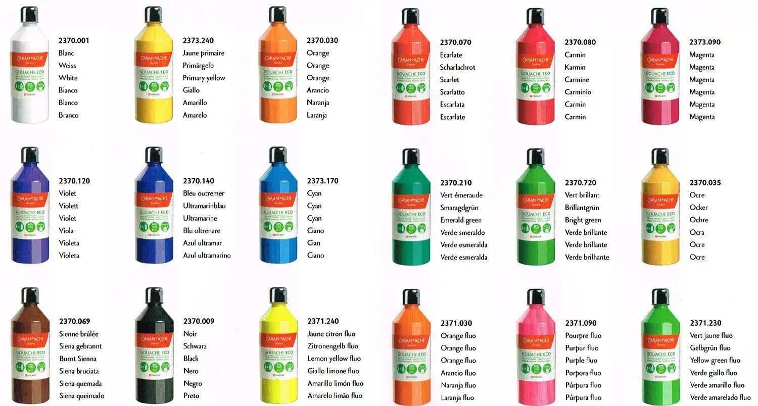 Caran D'Ache Gouache Liquid Colours 500 ml(Loose Stocks)