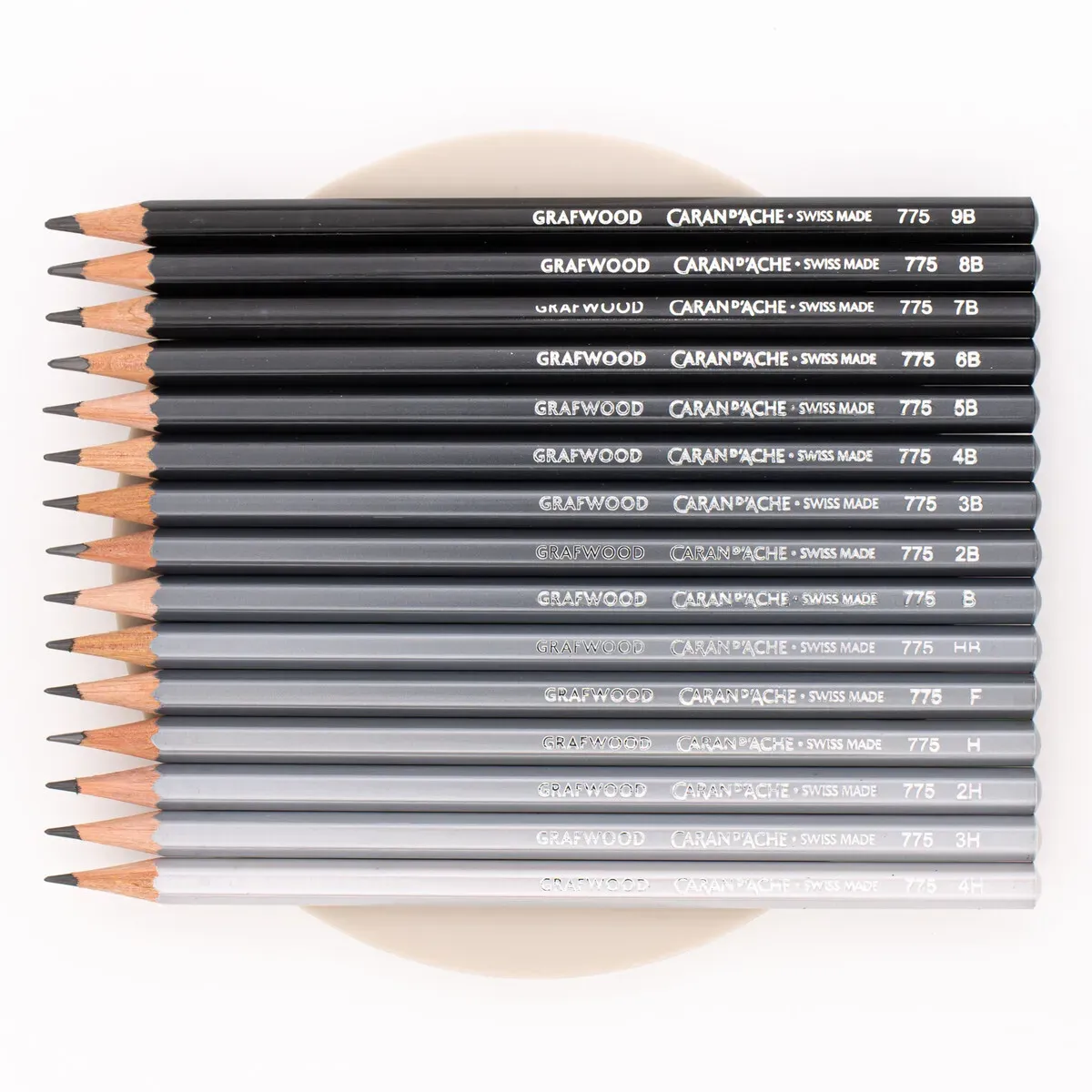 Caran D’Ache Grafwood Pencils - Open Stock | 15 Graphite Shades (4H to 9B) | Artist &amp; Technical Drawing Pencils
