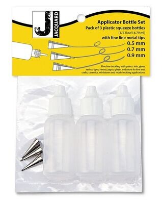 Set of 3 Applicator Bottles with 3 Precision Tips (5mm, 7mm, 9mm) - 1/2 oz(14.78ml) Each
