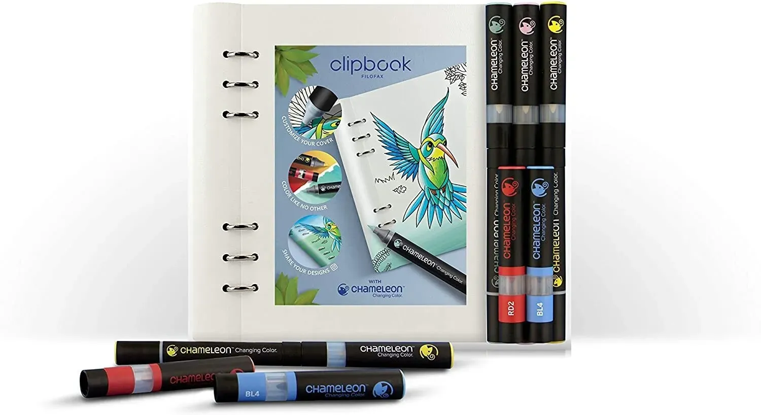 ​Chameleon Filofax Clipbook White Plus Chameleon pens