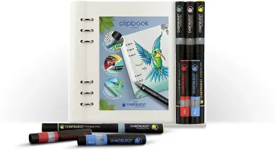 ​Chameleon Filofax Clipbook White Plus Chameleon pens