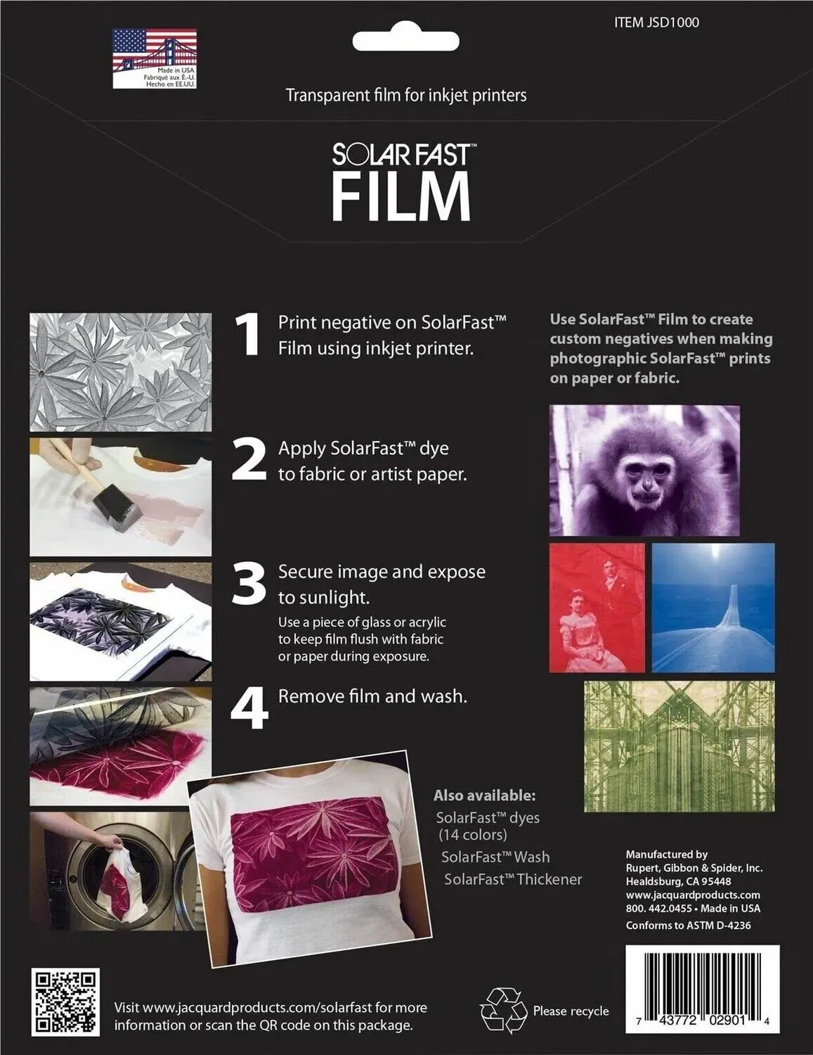 Jacquard SolarFast Film – 8 Sheet Pack (8.5" × 11")