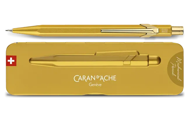 Caran D'Ache 849 Mechanical Pencil 0.7mm Goldbar Slimpack