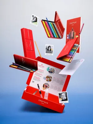 Caran d’Ache Creative Box: 9 Art Essentials with 3 Online Classes for Creative Exploration