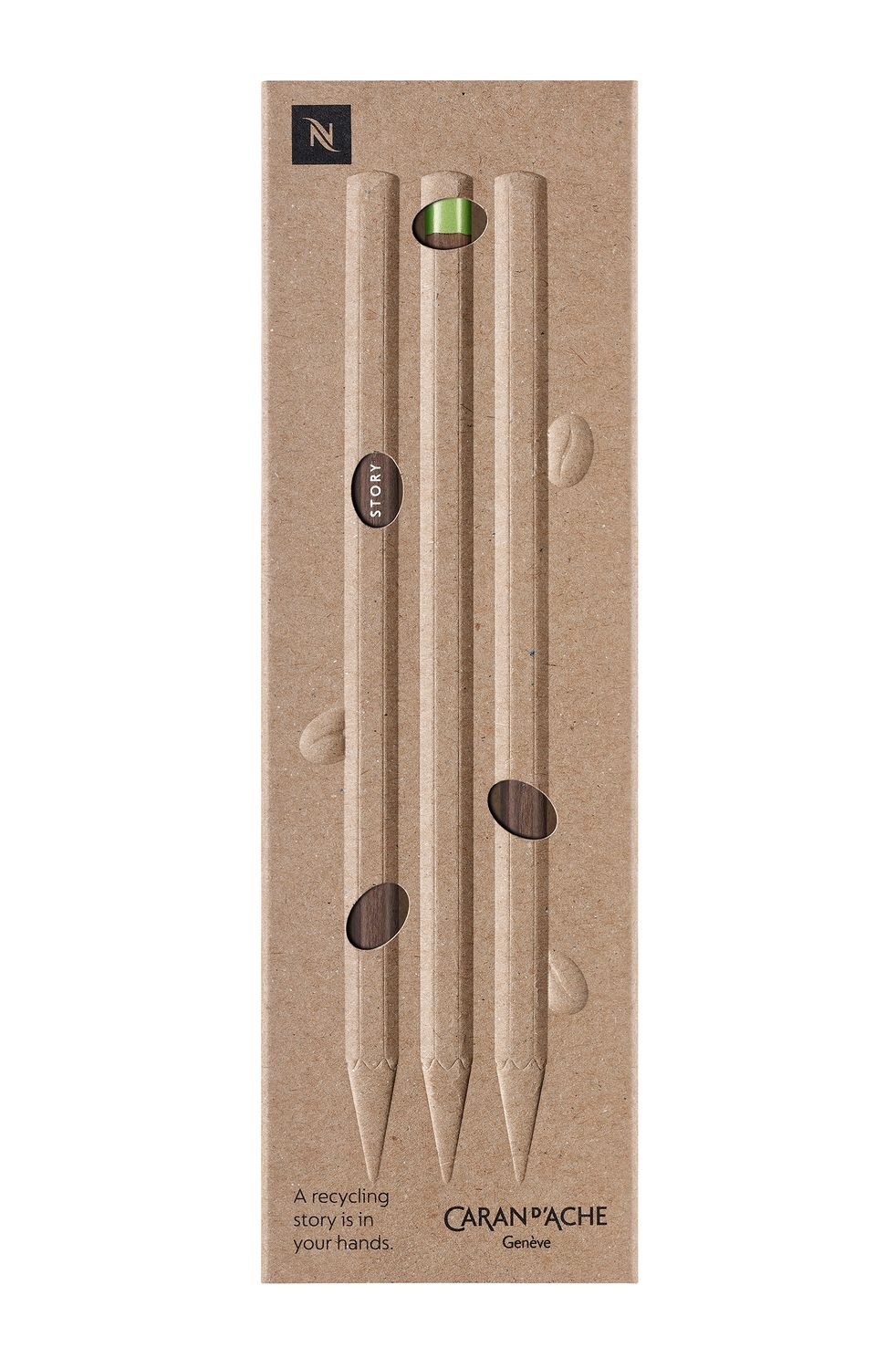 Caran D'Ache Set Of 3 Nespresso Swiss Wood Pencils  – Limited Edition 4