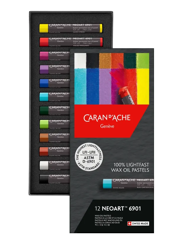 Caran D'Ache NeoArt 6901 Pastels 100-Year Lightfast Wax & Oil