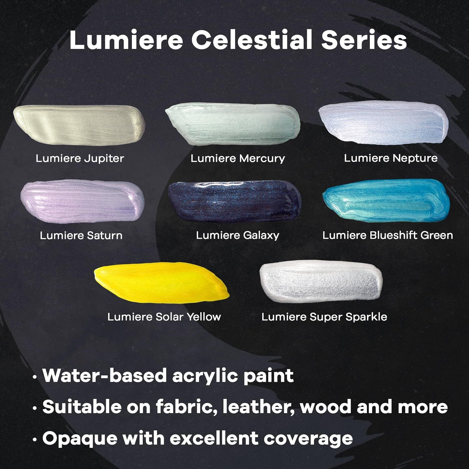 Jacquard Lumiere Celestial Set – 8× 66.54 ml Metallic &amp; Pearlescent Acrylics