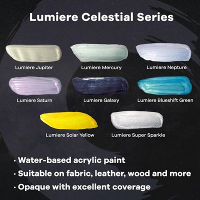 Jacquard Lumiere Celestial Set – 8× 66.54 ml Metallic &amp; Pearlescent Acrylics